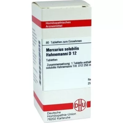 MERCURIUS SOLUBILIS Hahnemanni D 12 compresse, 80 pz MERCURIUS SOLUBILIS Hahnemanni D 12 compresse, 80 pz