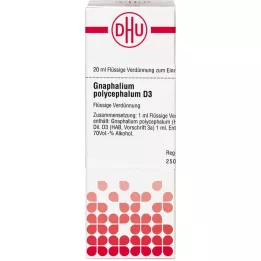GNAPHALIUM POLYCEPHALUM Diluizione D 3, 20 ml