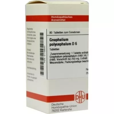 GNAPHALIUM POLYCEPHALUM D 6 compresse, 80 pz