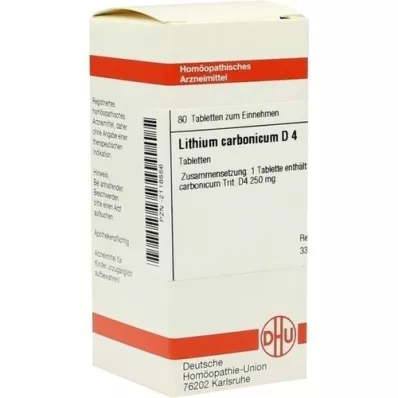 LITHIUM CARBONICUM D 4 compresse, 80 pz