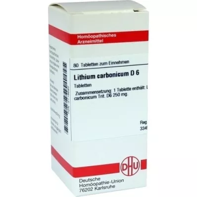 LITHIUM CARBONICUM D 6 compresse, 80 pz