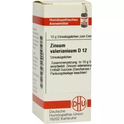 ZINCUM VALERIANICUM D 12 globuli, 10 g