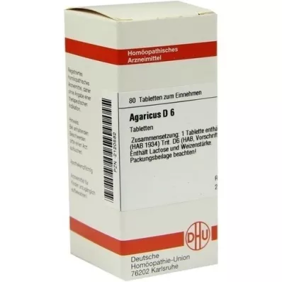 AGARICUS D 6 compresse, 80 pz