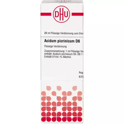 ACIDUM PICRINICUM D 6 Diluizione, 20 ml