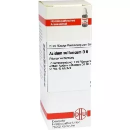 ACIDUM SULFURICUM D 6 Diluizione, 20 ml