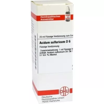 ACIDUM SULFURICUM D 6 Diluizione, 20 ml