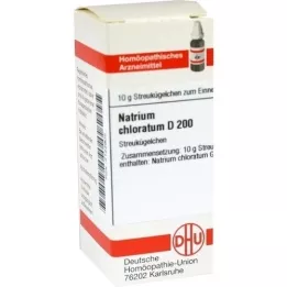 NATRIUM CHLORATUM D 200 globuli, 10 g