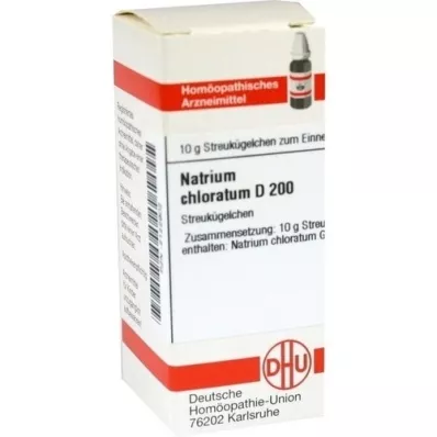 NATRIUM CHLORATUM D 200 globuli, 10 g NATRIUM CHLORATUM D 200 globuli, 10 g