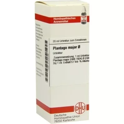 PLANTAGO MAJOR Tintura madre, 20 ml PLANTAGO MAJOR Tintura madre, 20 ml