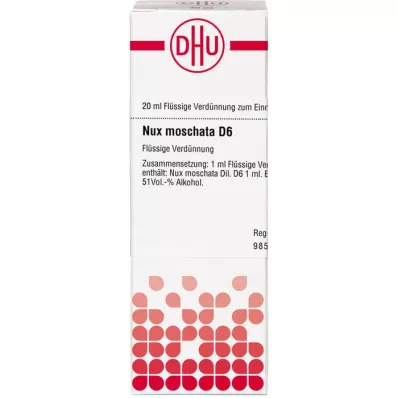 NUX MOSCHATA D 6 Diluizione, 20 ml
