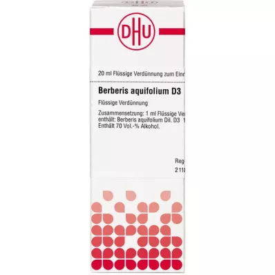 BERBERIS AQUIFOLIUM Diluizione D 3, 20 ml BERBERIS AQUIFOLIUM Diluizione D 3, 20 ml