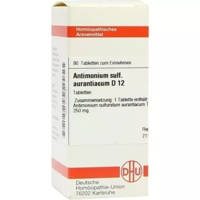 ANTIMONIUM SULFURATUM aurantiacum D 12 compresse, 80 pz ANTIMONIUM SULFURATUM aurantiacum D 12 compresse, 80 pz