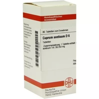 CUPRUM ACETICUM D 6 compresse, 80 pz CUPRUM ACETICUM D 6 compresse, 80 pz