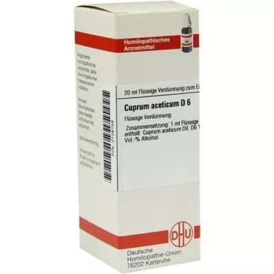 CUPRUM ACETICUM D 6 Diluizione, 20 ml