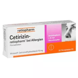 CETIRIZIN-ratiopharm per allergie compressa con film da 10 mg, 20 pz