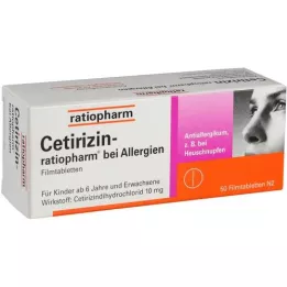 CETIRIZIN-ratiopharm per allergie compressa con film da 10 mg, 50 pz