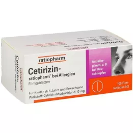 CETIRIZIN-ratiopharm per allergie compressa con film da 10 mg, 100 pz