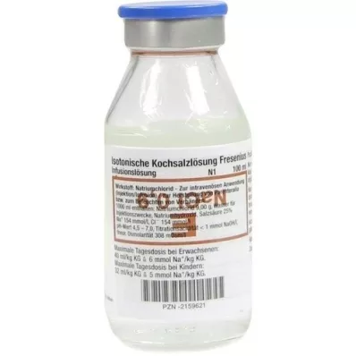 KOCHSALZLÖSUNG Flacone in vetro Fresenius allo 0,9%, 100 ml KOCHSALZLÖSUNG Flacone in vetro Fresenius allo 0,9%, 100 ml