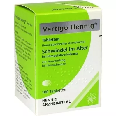 VERTIGO HENNIG Compresse, 180 pz