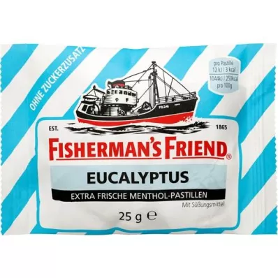 FISHERMANS FRIEND Eucalipto senza pastiglie di zucchero, 25 g FISHERMANS FRIEND Eucalipto senza pastiglie di zucchero, 25 g