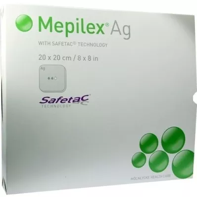 MEPILEX Medicazione in schiuma di Ag 20x20 cm sterile, 5 pz