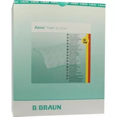 ASKINA Medicazione id.in schiuma 10x10 cm sterile antiaderente, 10 pz ASKINA Medicazione id.in schiuma 10x10 cm sterile antiaderente, 10 pz