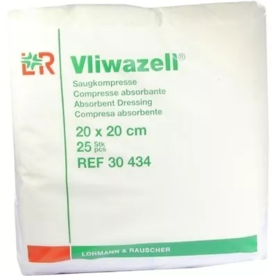 VLIWAZELL Compresse aspiranti non sterili 20x20 cm, 25 pezzi VLIWAZELL Compresse aspiranti non sterili 20x20 cm, 25 pezzi