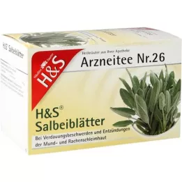 H&S Bustine filtro tè foglie di salvia, 20X1,6 g