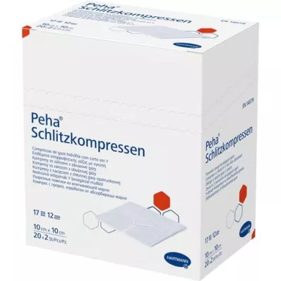 PEHA SCHLITZKOMPRESSEN 10x10 cm sterile, 20X2 pz