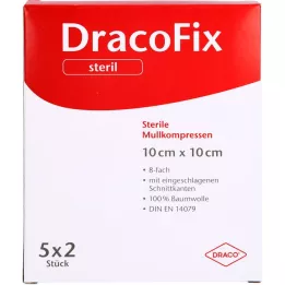 DRACOFIX PEEL Compresse 10x10 cm sterili 8 volte, 5X2 pz