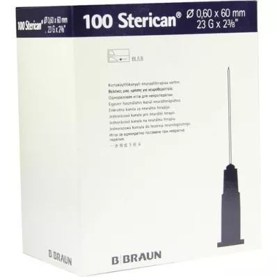 STERICAN Cannule 23 Gx2 2/5 0,6x60 mm, 100 pezzi STERICAN Cannule 23 Gx2 2/5 0,6x60 mm, 100 pezzi