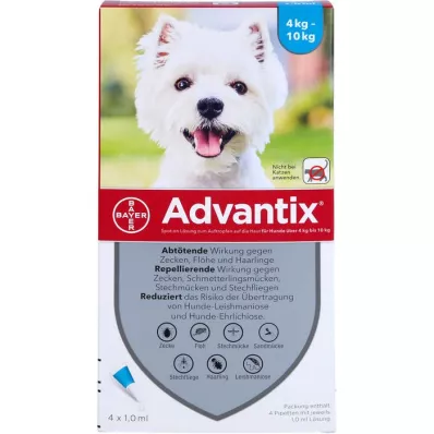 ADVANTIX Spot-on Lsg.z.Auftr.a.d.H.f.Cane 4-10 kg, 4 pz