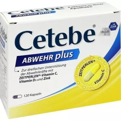 CETEBE ABWEHR più vitamina C + vitamina D3 + zinco caps., 120 pz