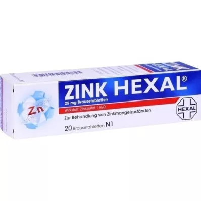 ZINK HEXAL Compresse effervescenti, 20 pz ZINK HEXAL Compresse effervescenti, 20 pz