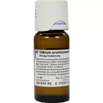STIBIUM ARSENICOSUM Diluizione D8, 50 ml STIBIUM ARSENICOSUM Diluizione D8, 50 ml