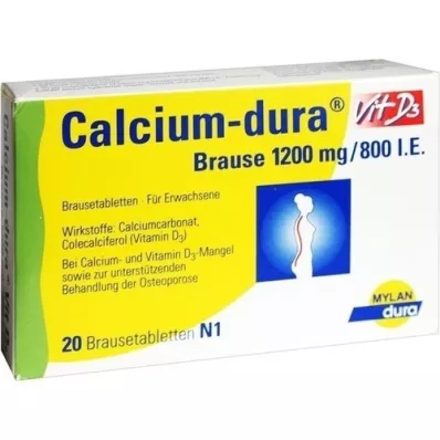 CALCIUM DURA Vit D3 effervescente 1200 mg/800 UI, 20 pz