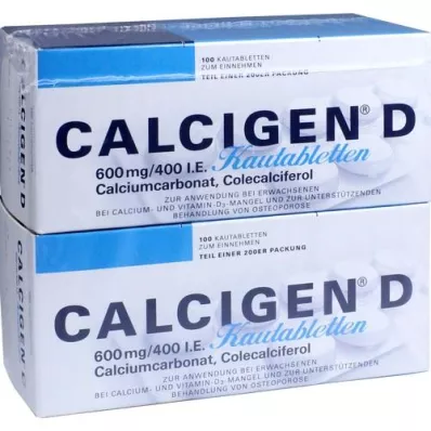 CALCIGEN D 600 mg/400 UI compresse masticabili, 200 pz CALCIGEN D 600 mg/400 UI compresse masticabili, 200 pz