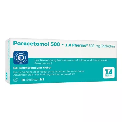 PARACETAMOL 500-1A Compresse farmaceutiche, 10 pz