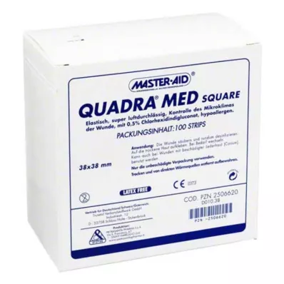 QUADRA MED strisce quadrate 38x38 mm Master Aid, 100 pz