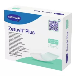 ZETUVIT Plus extra strong absorbent compress, sterile 10x10 cm, 10 pz