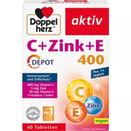 DOPPELHERZ Compresse C+Zinco+E Depot, 40 pz