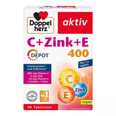 DOPPELHERZ Compresse C+Zinco+E Depot, 40 pz