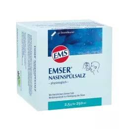 EMSER Bustina fisiologica di sale per sciacqui nasali, 50 pz