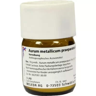 AURUM METALLICUM PRAEPARATUM D 12 Triturazione, 50 g