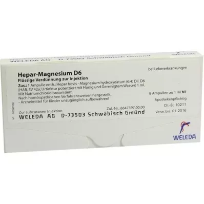 HEPAR MAGNESIUM D 6 Fiale, 8X1 ml