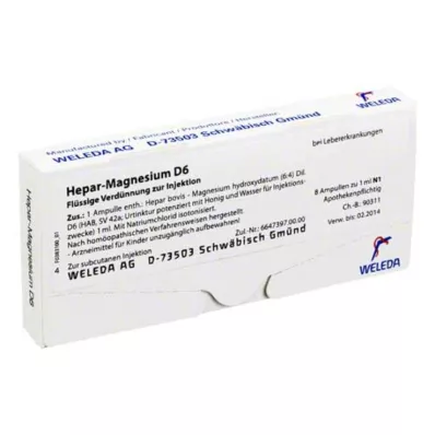 HEPAR MAGNESIUM D 6 Fiale, 8X1 ml
