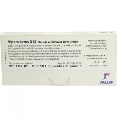 VIPERA BERUS D 12 fiale, 8X1 ml