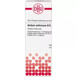 ACIDUM SULFURICUM D 12 Diluizione, 20 ml