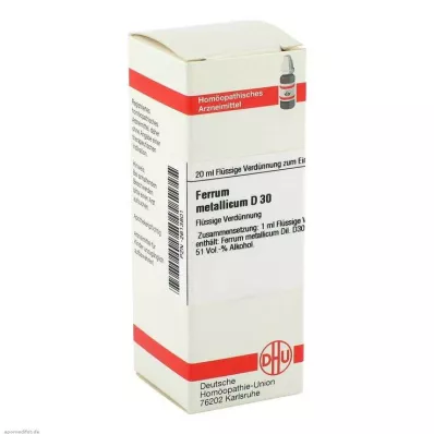 FERRUM METALLICUM D 30 Diluizione, 20 ml