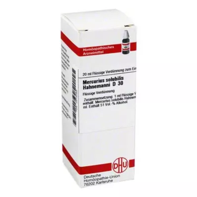 MERCURIUS SOLUBILIS Hahnemanni D 30 Diluizione, 20 ml